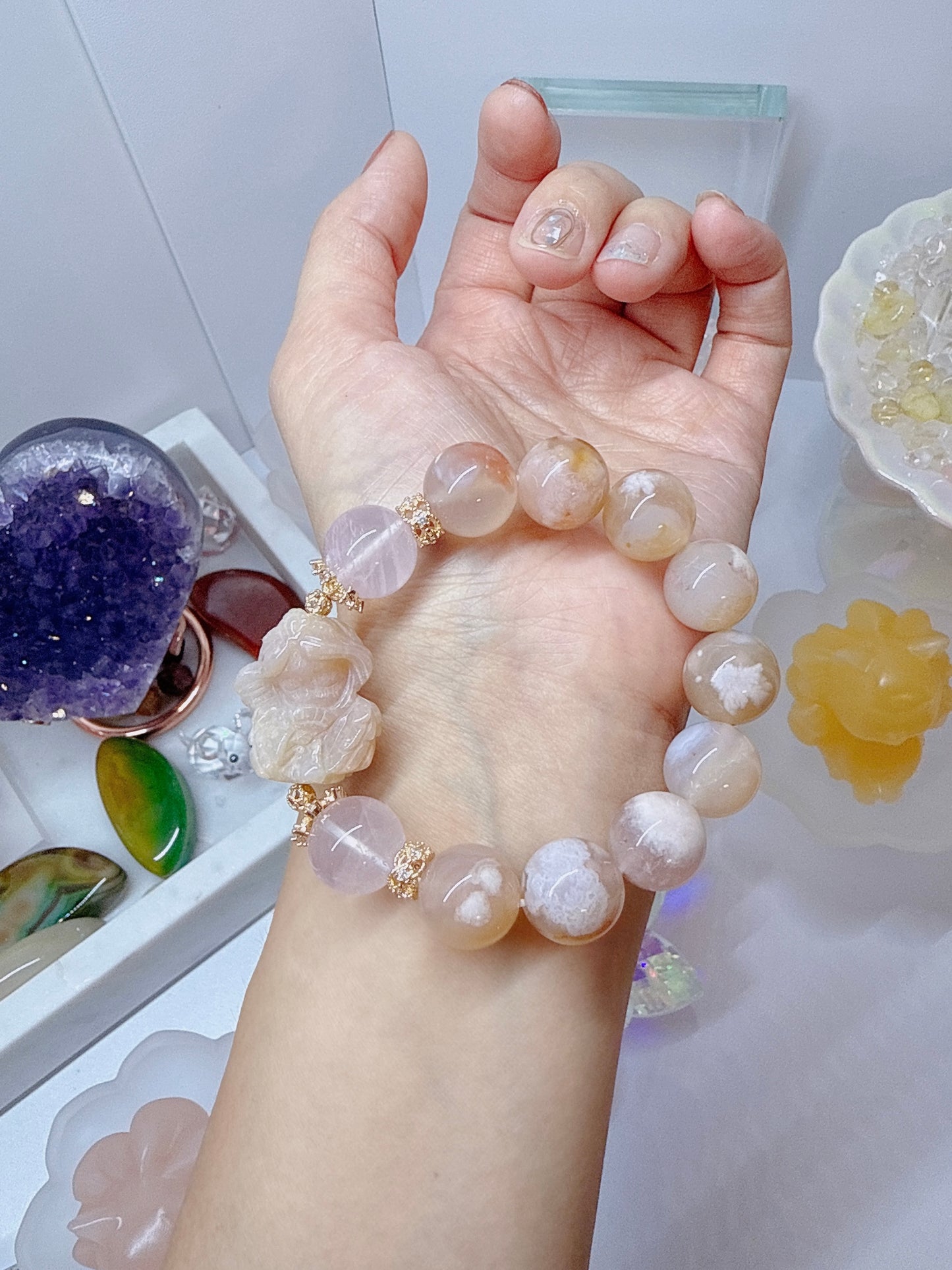 Alxa Agate Meditation Bracelet