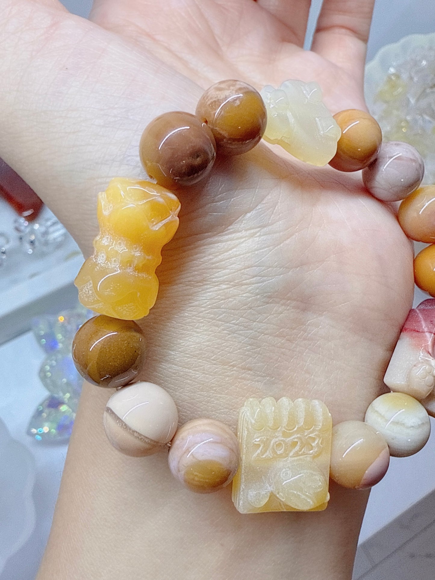 Alxa Agate Meditation Bracelet