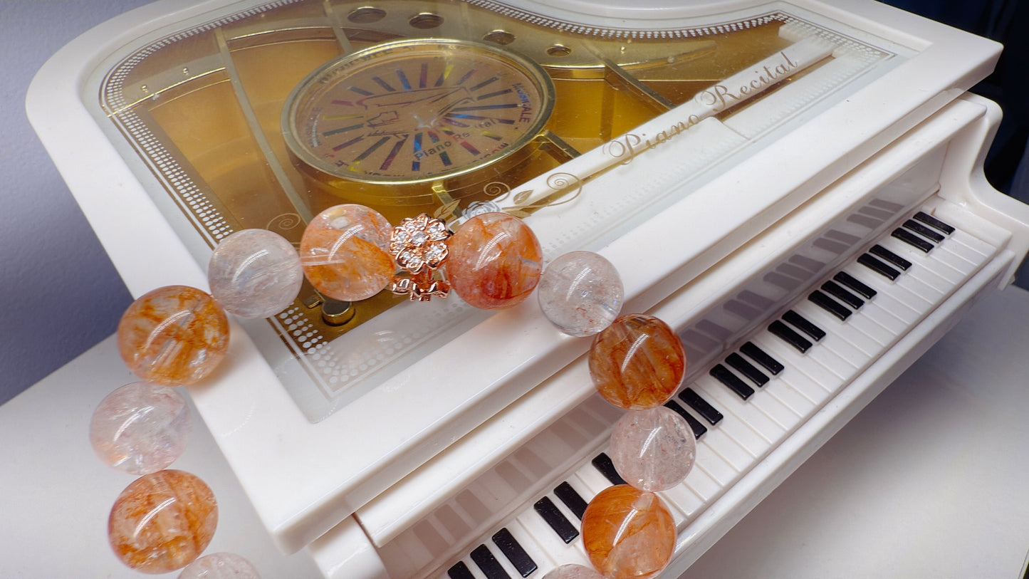 High Quality Fanta Flower Inclusion Quartz & Pink Azeztulite