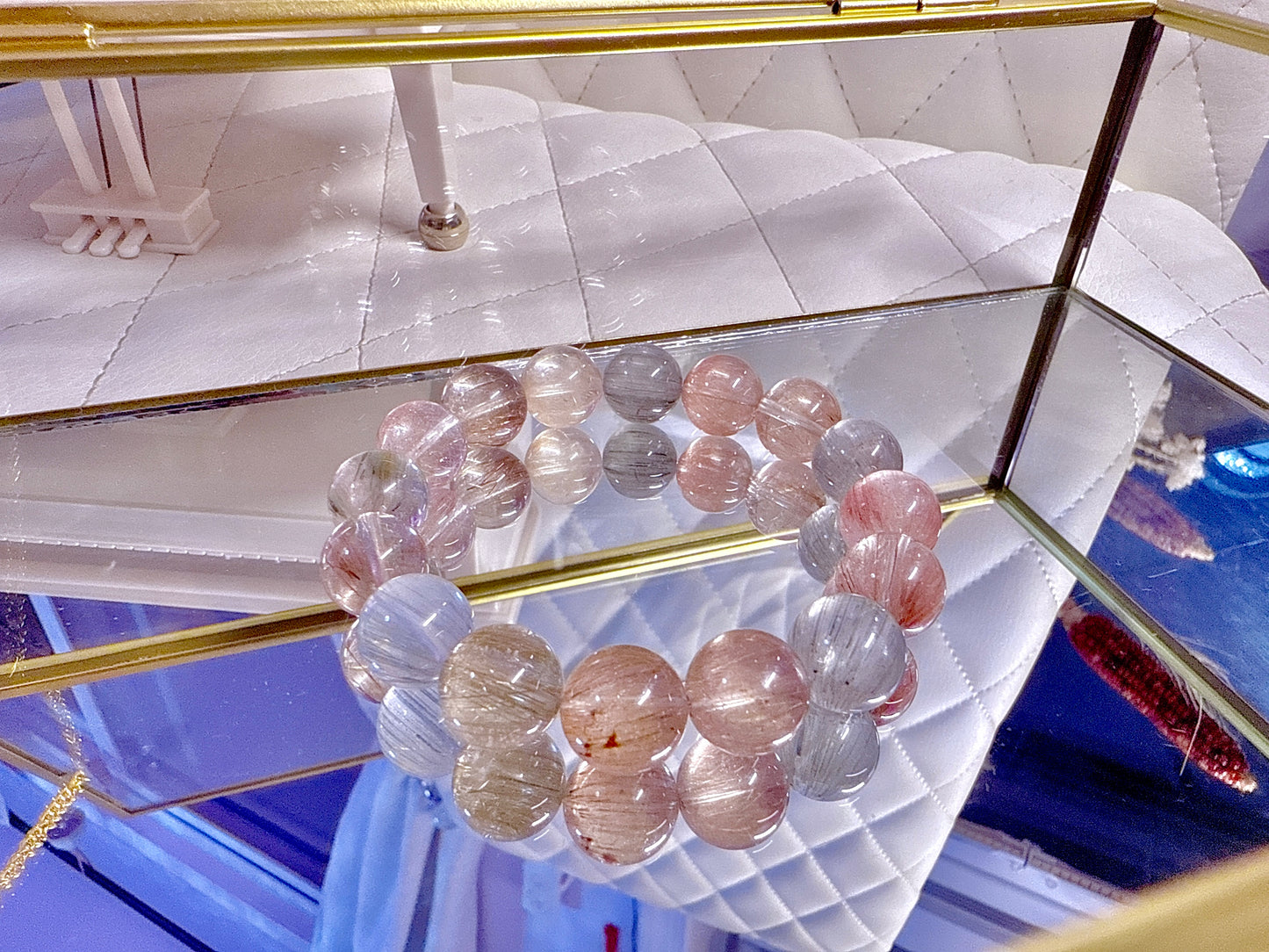 Clearly Macaroon Rabbit Hair Quartz