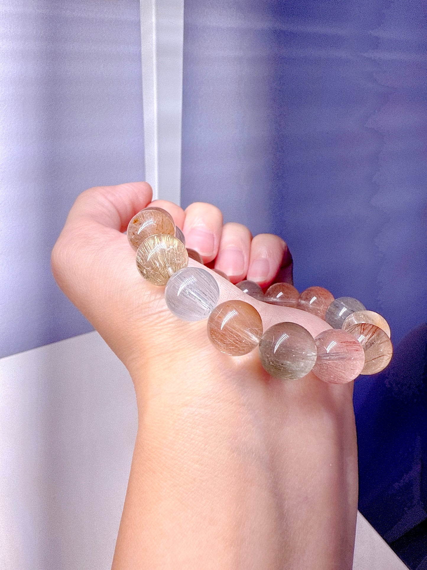 Clearly Macaroon Rabbit Hair Quartz