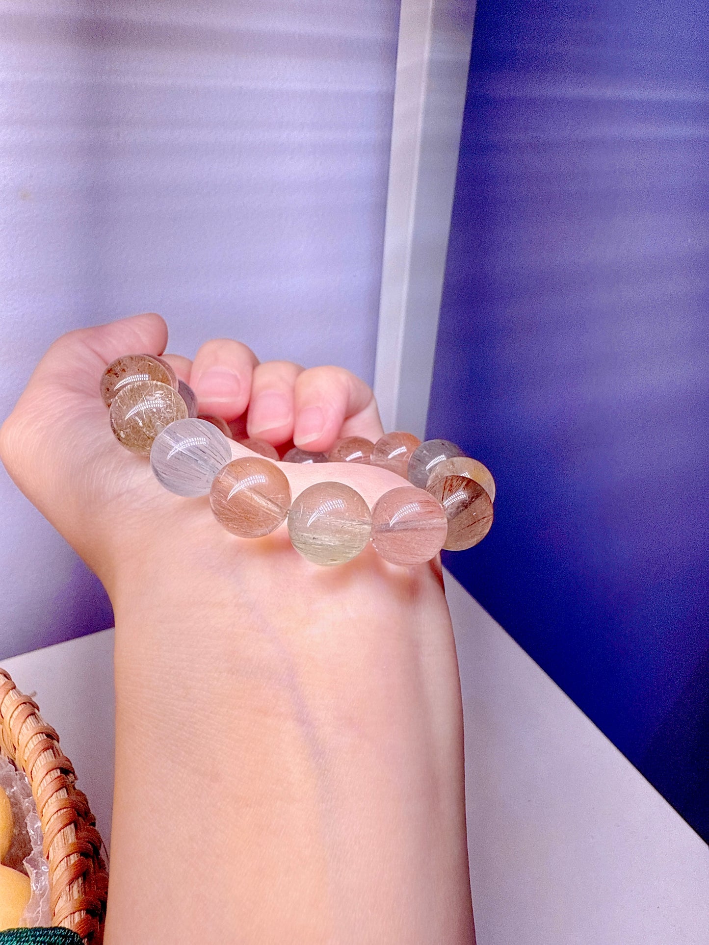 Clearly Macaroon Rabbit Hair Quartz