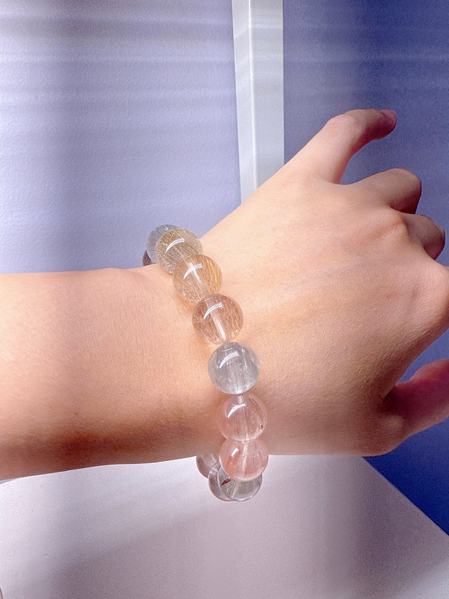 Clearly Macaroon Rabbit Hair Quartz