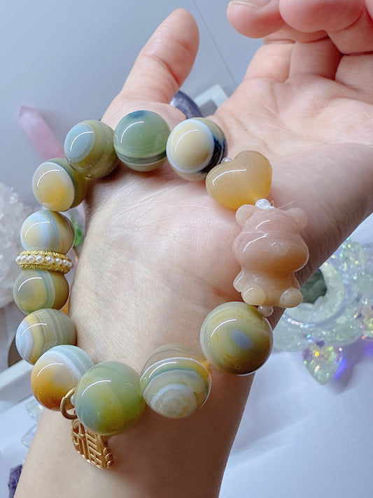 Alxa Agate Meditation Bracelet