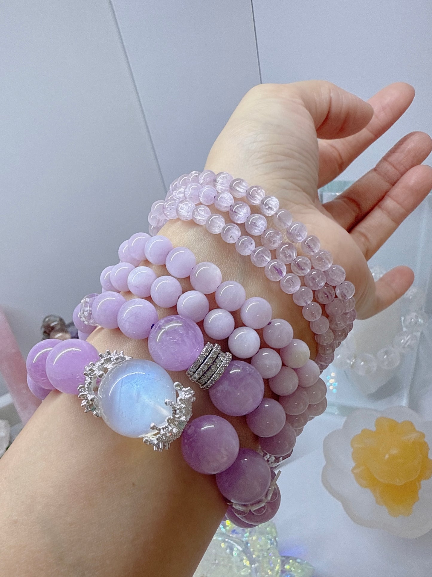 Designed High Quality Kunzite+Blue Moonstone