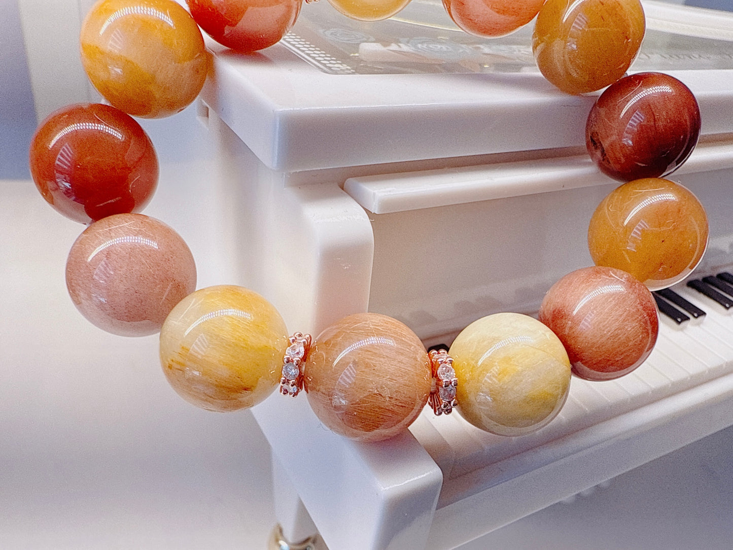 Designed Fall Scene Rabbit Hair Quartz